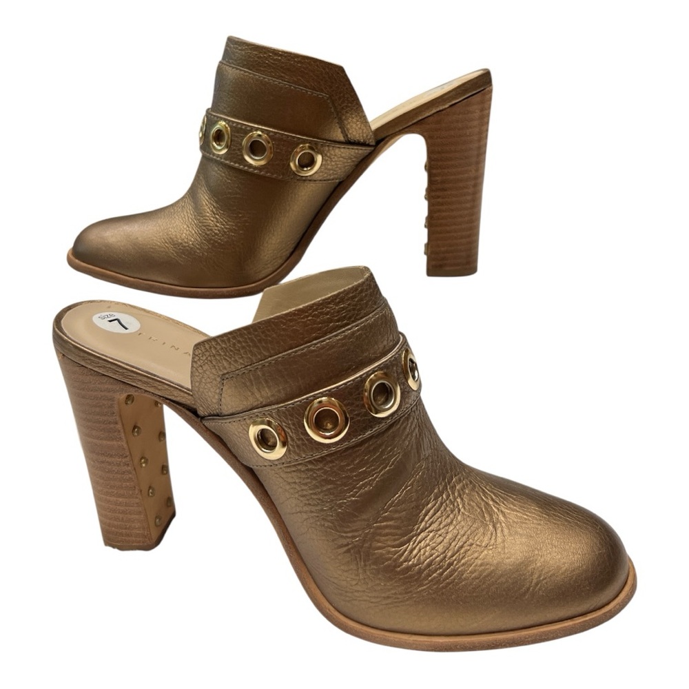 TRINA TURK WOMEN'S WILLOUGHBY BRONZE MULES OR CLOGS SHOES 7